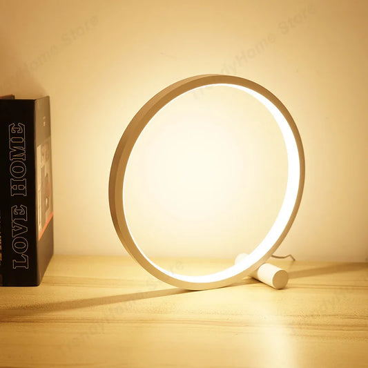 Simple Circular Ring Table Lamp